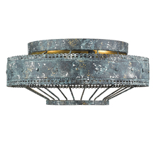  7856-FM VP - Ferris Flush Mount in Blue Verde Patina